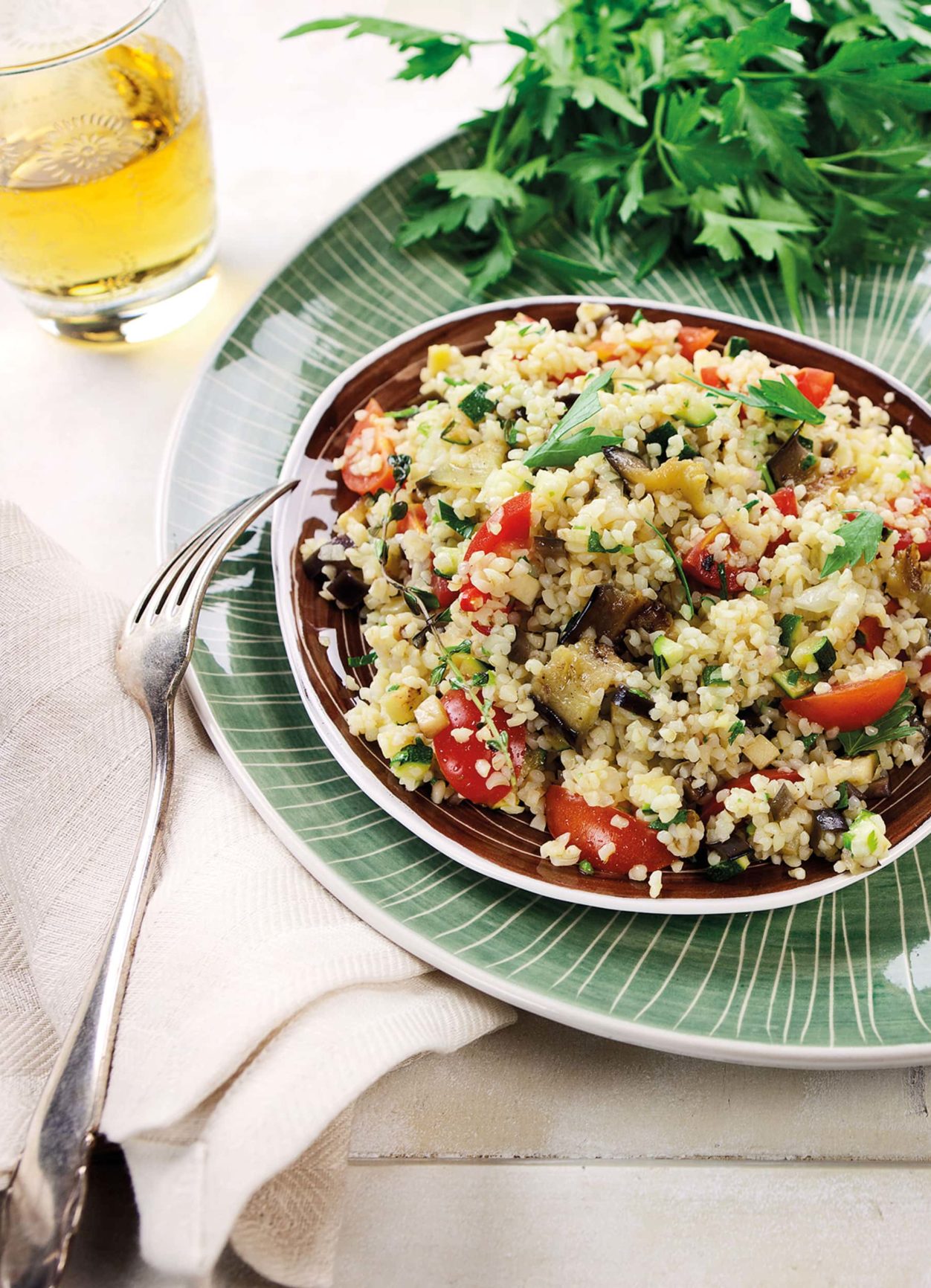 Bulgur mit mediterranem Ofengemüse